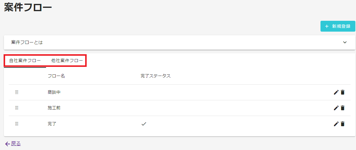 案件フロー一覧